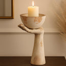 Arm Holding Bowl Statue 48cm-Dovetailed &amp; Doublestitched