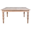 Artillery Leg 1.5m Recycled Timber Square Dining Table-Dovetailed &amp; Doublestitched
