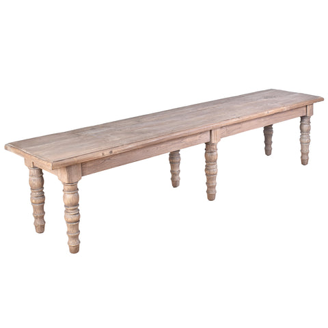 Artillery Leg 2.5m Recycled Timber Dining Bench Seat
