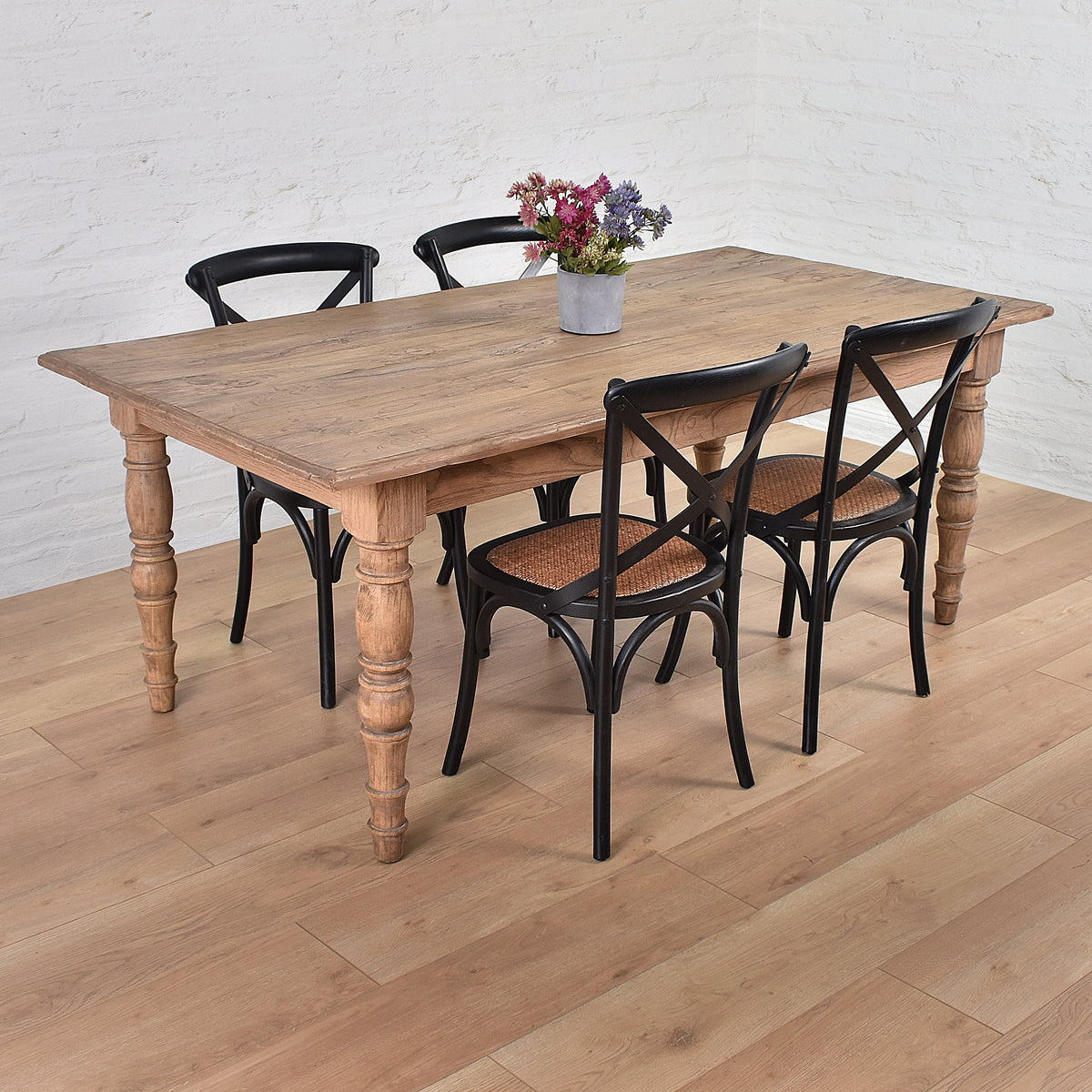 Artillery Leg 2M Dining Table Large Timber Dining Tables