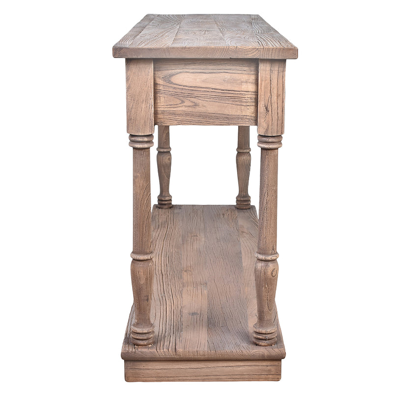 Augustus Farmhouse 3 Drawer Hall Table-Dovetailed &amp; Doublestitched