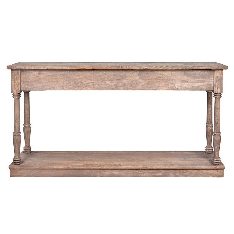 Augustus Farmhouse 3 Drawer Hall Table-Dovetailed &amp; Doublestitched