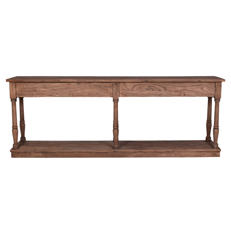 Augustus Farmhouse Console Table-Dovetailed &amp; Doublestitched