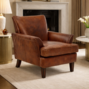 Augustus Art Deco Vintage Leather Armchair