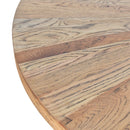 Aura 1.5m Oak Round Dining Table-Dovetailed &amp; Doublestitched