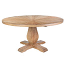 Aura 1.5m Oak Round Dining Table-Dovetailed &amp; Doublestitched