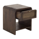 Avalon Bedside Table in Honey Brown-Dovetailed &amp; Doublestitched