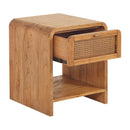 Avalon Bedside Table in Light Tobacco-Dovetailed &amp; Doublestitched