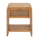 Avalon Bedside Table in Light Tobacco-Dovetailed &amp; Doublestitched