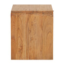 Avalon Bedside Table in Light Tobacco-Dovetailed &amp; Doublestitched
