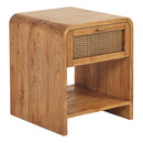 Avalon Bedside Table in Light Tobacco-Dovetailed &amp; Doublestitched