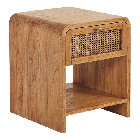Avalon Bedside Table in Light Tobacco