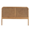Avalon Rattan Bedhead in Light Tobacco-Dovetailed &amp; Doublestitched