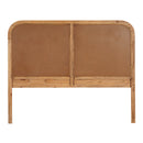 Avalon Rattan Bedhead in Light Tobacco-Dovetailed &amp; Doublestitched