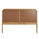 Avalon Rattan Bedhead in Light Tobacco-Dovetailed &amp; Doublestitched