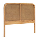 Avalon Rattan Bedhead in Light Tobacco-Dovetailed &amp; Doublestitched