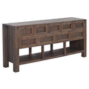 Avoca 9 Drawer Sideboard in Honey Brown-Dovetailed &amp; Doublestitched