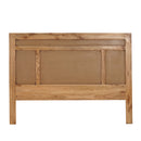 Avoca Birdeye Bedhead in Light Tobacco-Dovetailed &amp; Doublestitched