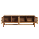Avoca Birdeye Entertainment Unit in Light Tobacco-Dovetailed &amp; Doublestitched