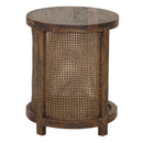 Avoca Birdeye Rattan Side Table in Honey Brown-Dovetailed &amp; Doublestitched