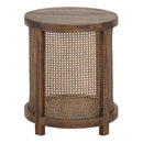 Avoca Birdeye Rattan Side Table in Honey Brown-Dovetailed &amp; Doublestitched