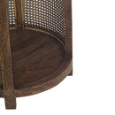 Avoca Birdeye Rattan Side Table in Honey Brown-Dovetailed &amp; Doublestitched