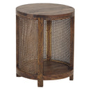 Avoca Birdeye Rattan Side Table in Honey Brown-Dovetailed &amp; Doublestitched