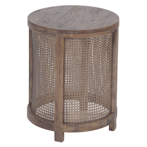 Avoca Birdeye Rattan Side Table in Honey Brown