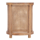 Avoca Birdeye Rattan Side Table in Light Tobacco-Dovetailed &amp; Doublestitched