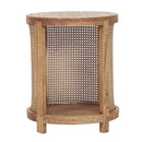 Avoca Birdeye Rattan Side Table in Light Tobacco-Dovetailed &amp; Doublestitched