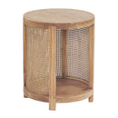 Avoca Birdeye Rattan Side Table in Light Tobacco-Dovetailed &amp; Doublestitched