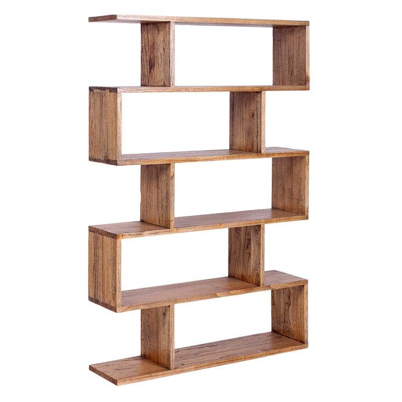 Avoca Bookcase in Light Tobacco-Dovetailed &amp; Doublestitched