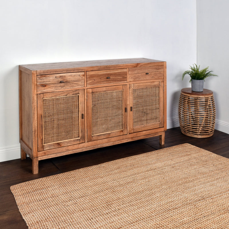 Avoca Buffet In Light Tobacco-Dovetailed &amp; Doublestitched