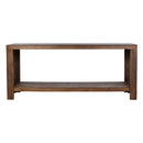 Avoca Console with Rattan Sides in Honey Brown-Dovetailed &amp; Doublestitched