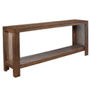 Avoca Console with Rattan Sides in Honey Brown-Dovetailed &amp; Doublestitched