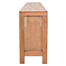 Avoca Console with Rattan Sides in Light Tobacco-Dovetailed &amp; Doublestitched