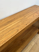 Avoca Console with Rattan Sides in Light Tobacco-Dovetailed &amp; Doublestitched