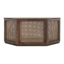 Avoca Hexagon Rattan Coffee Table in Honey Brown-Dovetailed &amp; Doublestitched