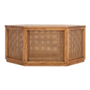 Avoca Hexagon Rattan Coffee Table in Light Tobacco-Dovetailed &amp; Doublestitched