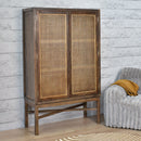 Avoca Honey Brown Rattan Cabinet-Dovetailed &amp; Doublestitched