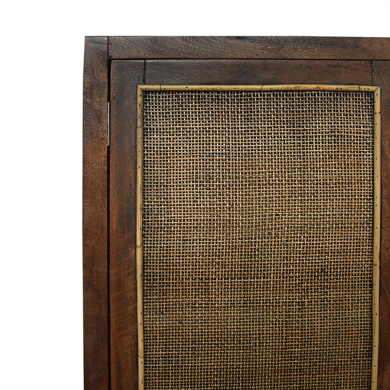 Avoca Honey Brown Rattan Cabinet-Dovetailed &amp; Doublestitched