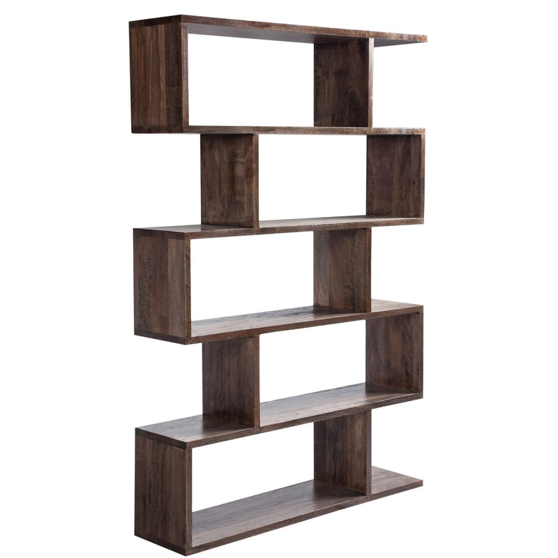 Avoca Large Bookcase in Honey Brown-Dovetailed &amp; Doublestitched