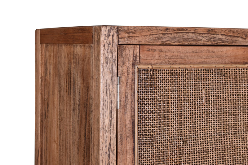 Avoca Light Tobacco Rattan Cabinet-Dovetailed &amp; Doublestitched