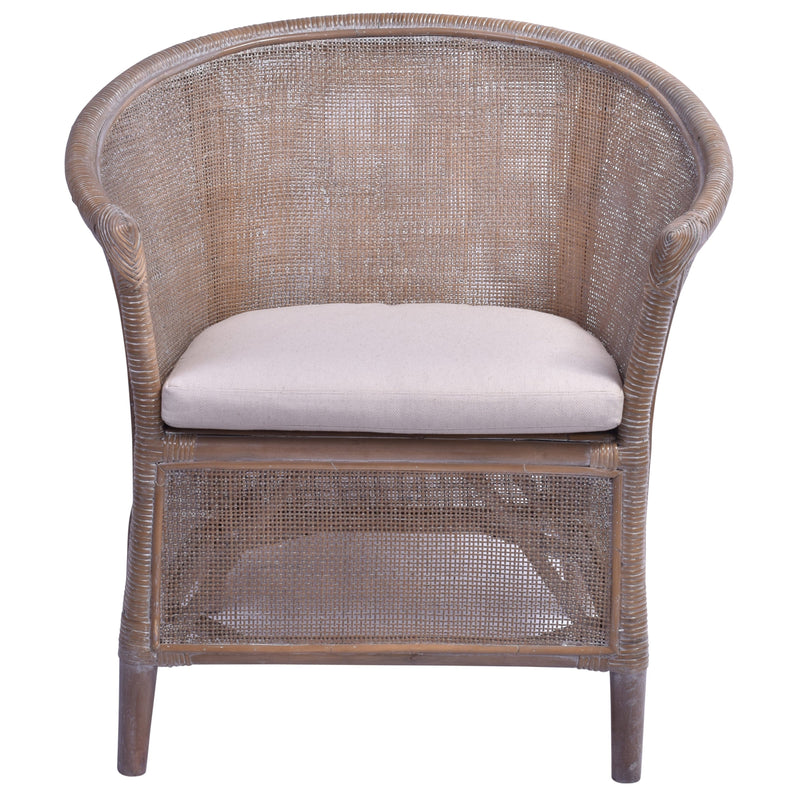 Avoca Rattan Armchair-Dovetailed &amp; Doublestitched