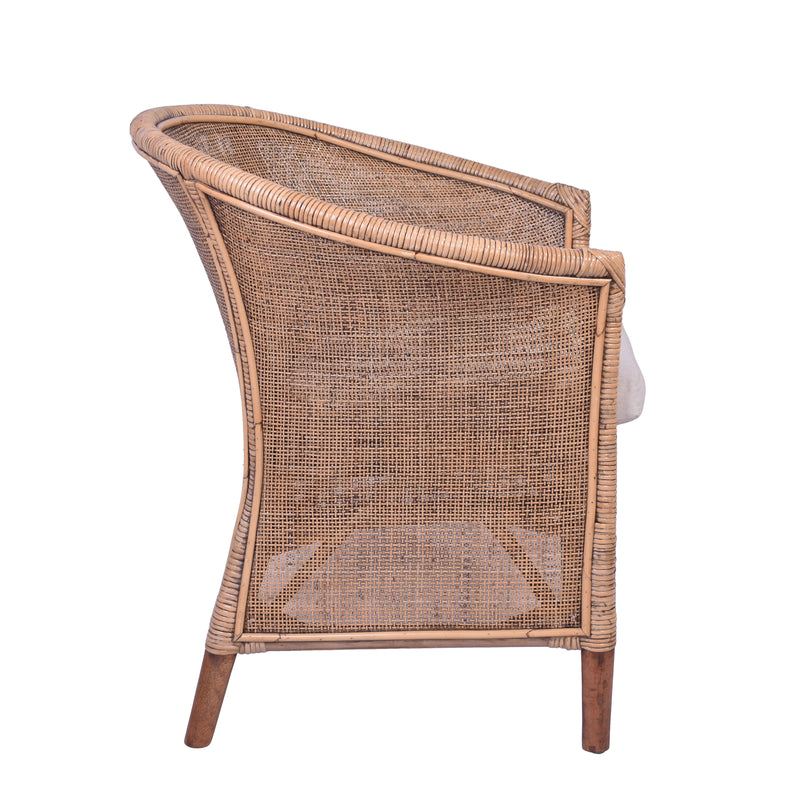 Avoca Rattan Armchair-Dovetailed &amp; Doublestitched