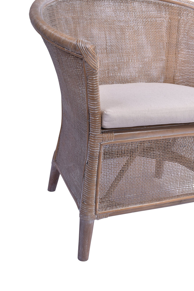 Avoca Rattan Armchair-Dovetailed &amp; Doublestitched