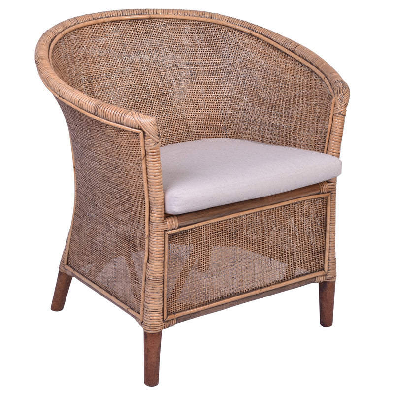 Avoca Rattan Armchair-Dovetailed &amp; Doublestitched