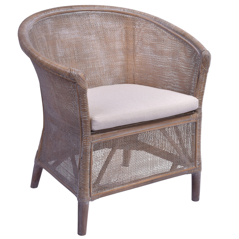 Avoca Rattan Armchair-Dovetailed &amp; Doublestitched