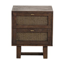 Avoca Rattan Bedside Table in Honey Brown-Dovetailed &amp; Doublestitched