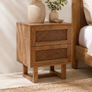Avoca Rattan Bedside Table in Light Tobacco-Dovetailed &amp; Doublestitched